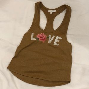 Spiritual gangster love embroidered tank small